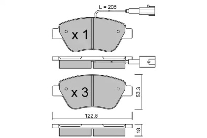 Комплект тормозных колодок (AISIN: BPPE-1007)